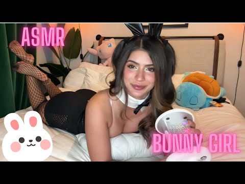 🐰 ASMR Bunny Costume Girl Gives  YOU INTENSE EAR ATTENTION & LICKS 👅 👀