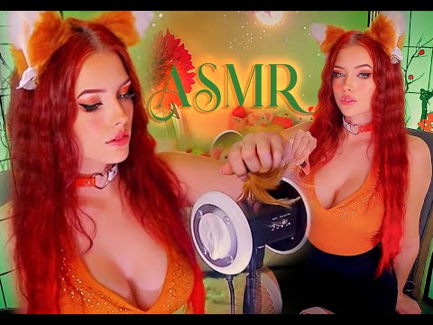 Foxy ASMR 🦊 3Dio Gentle Triggers for Tingles | Feather, Tapping, Scratching, Foam Tips & Sprinkles!