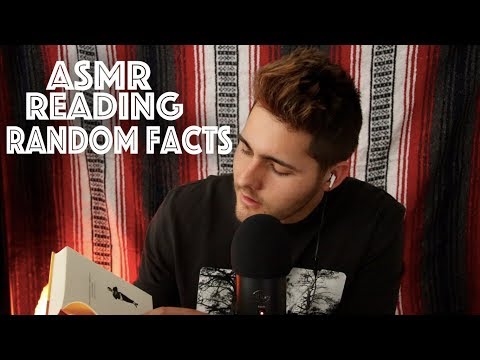 ASMR Reading Random Facts to You (Page Turning & Breathy Whispers)
