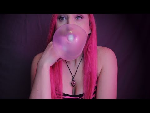 Gum Chewing and Blowing Bubbles ASMR (no talking)