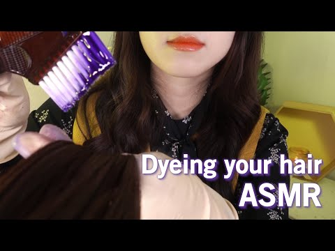ASMR Relaxing Hair Coloring 💜 Brush, Dye & Shampoo (Layered Sounds, No Talking)