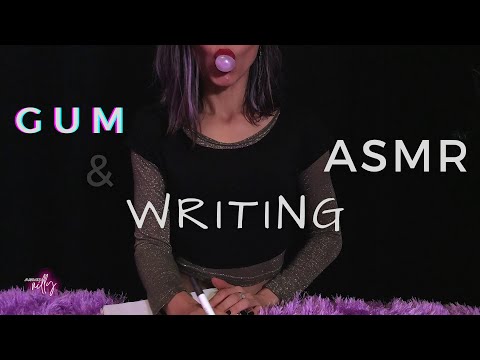 ASMR | Gum Chewing, Writing & Pen Sounds ASMR (No Talking)