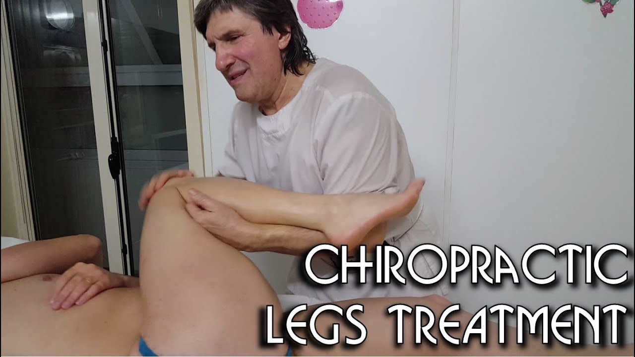 Chiropractic massage with SUBTITLES - Legs treatment - ASMR relaxing voice and whispers