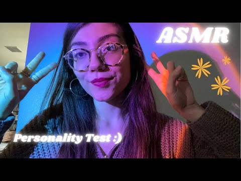 ASMR | Take a personality test with me :) *rambles & hand sounds*