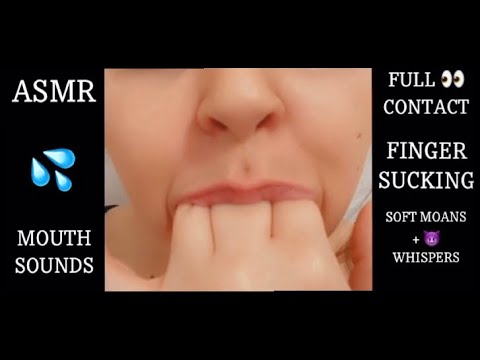ASMR | deeeep finger sucking with EYE CONTACT, m0ans, + 🔞 whispers 😏
