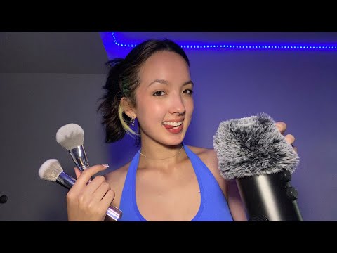 ASMR Alternating Fast and Slow Mic Triggers (aggressive mic rubbing and brushing w/ multiple covers)