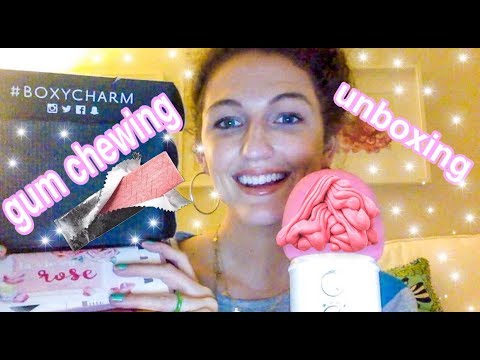 ASMR ~ GUM CHEWING unboxing (boxycharm)