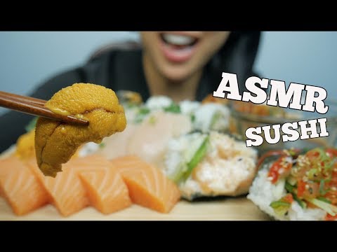 ASMR SASHIMI + SUSHI ROLLS (EATING SOUNDS) NO TALKING | SAS-ASMR