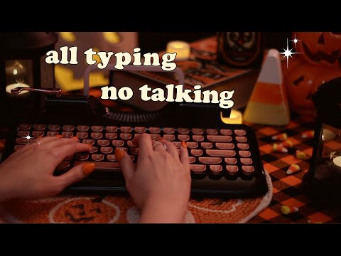 Extra Cozy Halloween Keyboard Typing ASMR 🎃  (no speaking)