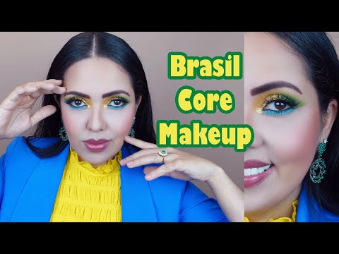ASMR Maquiagem Sussurrada Tema BRASIL #copadomundo #Brasil #Brazilcore