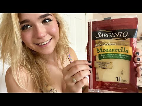 ASMR W/ Cheese ! *mukbang, crinkling, tracing, tapping, mouth sounds*