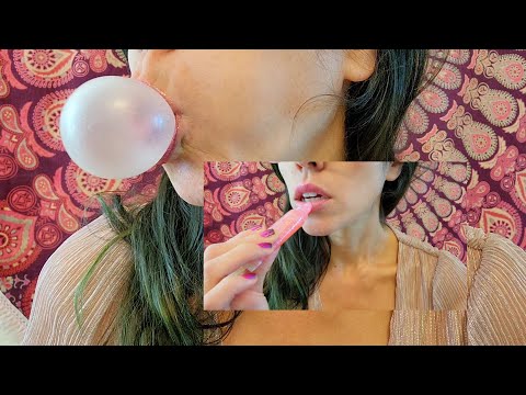 ASMR - bubble gum and lipgloss💄💋🍬