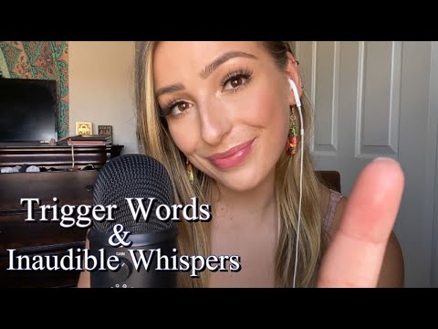 ASMR the most tingley trigger words and inaudible whispers | hand movements, visual triggers