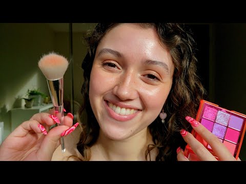 ASMR Doing Your Makeup 🍒 (Fast & Aggressive, Layered Personal Attention)