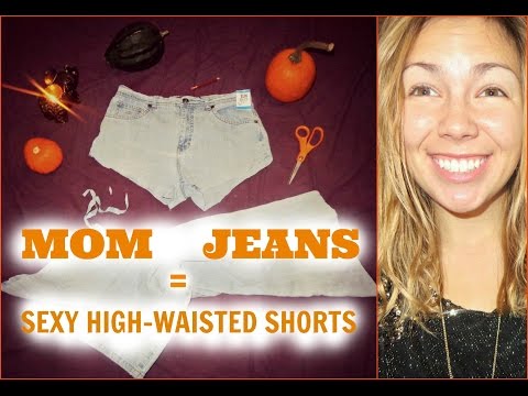 DIY High-Waisted Jean Shorts!