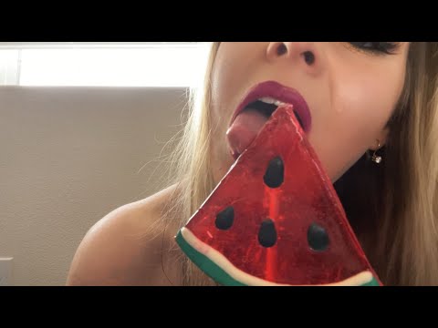🍉 Watermelon Lollipop Licking ASMR ☺️