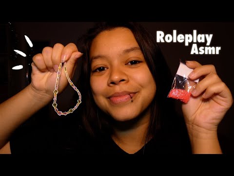 ROLEPLAY ASMR | Une amie te crée un bracelet 💎 (tapping, perles, crinkly)