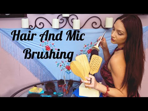 ASMR - Soothing Mic And Hair Brushing, Tingling Sounds And Whispering For Sleep