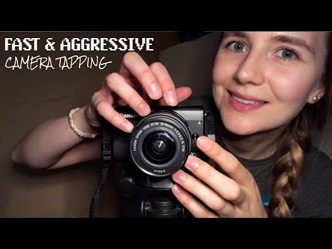 ASMR Fast & Aggressive Camera Touching | 2 Mics, 2 Angles