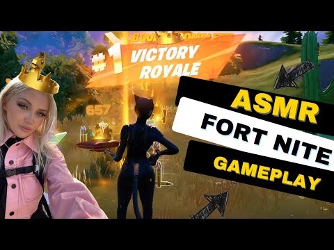 ASMR 😴 Fort Nite Crown Royale WIN! 👑 Controller Sounds + Whispering 🎮