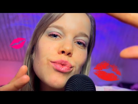 ASMR 💕 Close-Up Whispers, Kisses and Face Touching for Sleep