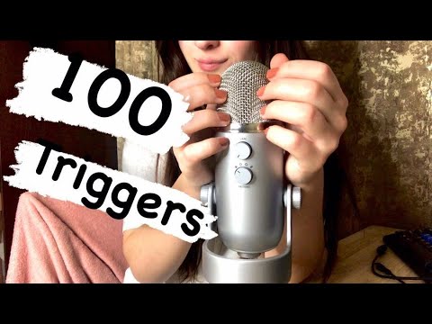 Asmr 100 triggers in 4 minutes/New Microphone/Асмр 100 триггеров за 4 минут