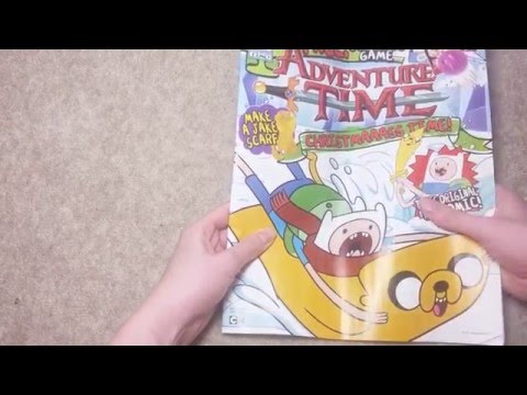 ASMR Adventure Time Magazine (page turning, tapping, tracing)