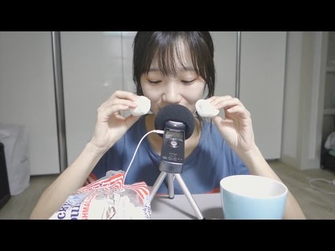 쫀득한 마시멜로 먹는 소리 ASMR Marshmallow Eating Sounds / English sub
