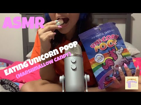 ASMR- Eating Unicorn Poop Candy | Eating Mouth Sounds