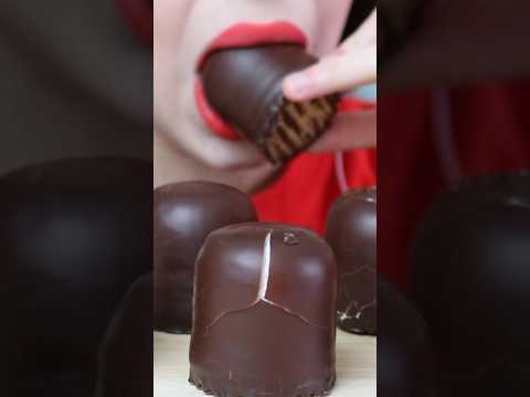 ASMR CHOCOLATE COATED MARSHMALLOWS Crunchy Eating Sounds