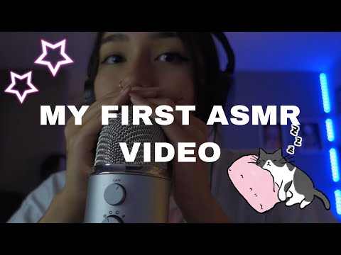 MY FIRST TIME DOING ASMR (mouth sounds, tapping, fluffy scratching,...)