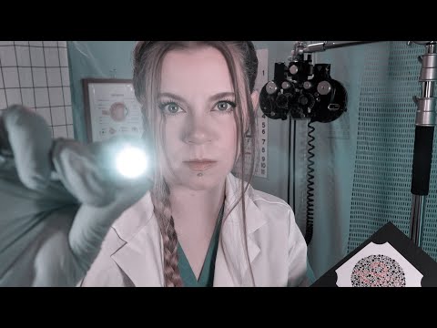 ASMR  Hospital Eye Exam | Color Vision Testing for Blue/Yellow Color Blindness