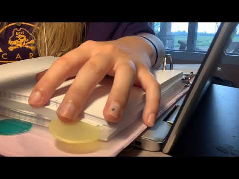 ASMR mental check in (key board, writing and gum chewing)