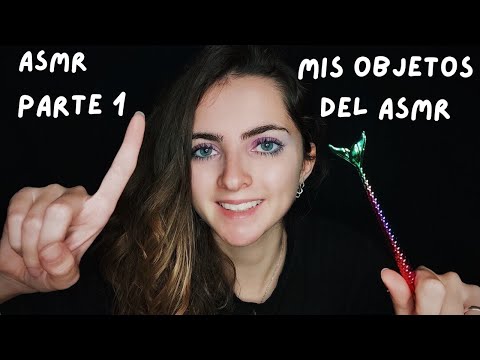 ASMR en español random enseñando MIS OBJETOS para el ASMR (parte 1)