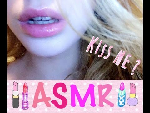 💋💋ASMR Lipgloss & Lipstick Application + Kisses!!! 💋💋