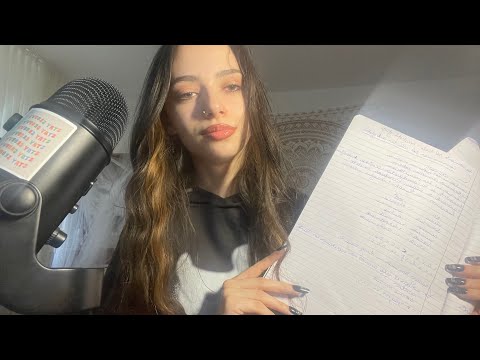 study for my spanish exam with me ASMR