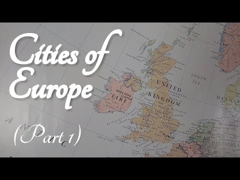 ASMR Cities of Europe (Part 1 - Western Europe, Map with Pointer)  ☀365 Days of ASMR☀