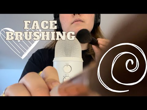 ASMR 10 min face brushing with mic brushing