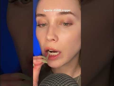 ASMR chewing spoolie trigger