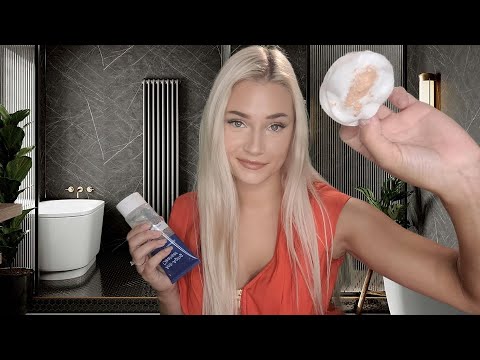 ASMR Toxic Friend Does Your Party Hair and Makeup in a Bathroom (Personal Attention, Roleplay)