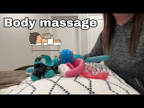 ASMR| Giving you a relaxing body massage- soft spoken & massage tools