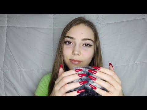 ASMR | Microphone Scratching with Inaudible Whispers (Fluffy Mic, Bare Mic, Spoolie Scratching)