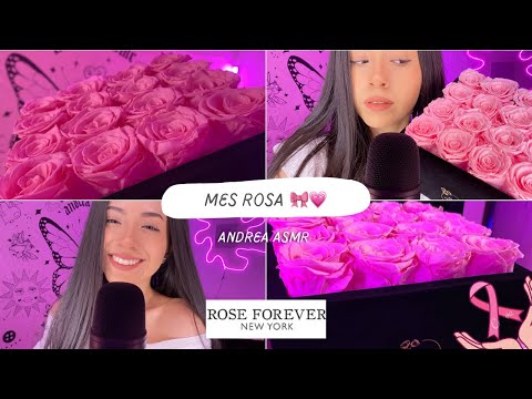 Me enviaron un ramo de rosas | Rose Forever | Breast Cancer 💗🎀 | Andrea ASMR 💗