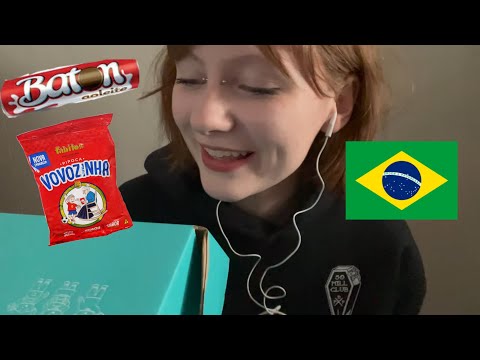 ASMR | Trying Snack Foods from Brazil 🇧🇷❤️ | Whispered Taste Test