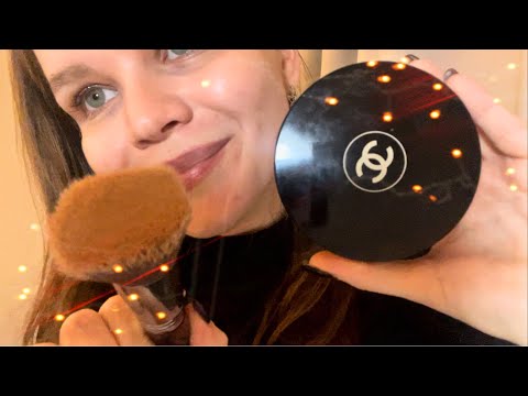 Asmr | Contouring You ✨ Semi Inaudible , Mouth Sounds, Hand Movements , Brush , Slow to Fast💭
