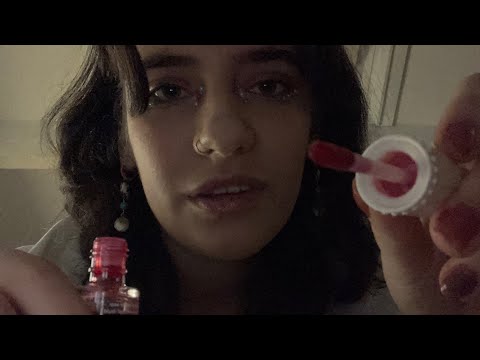 ASMR LO-FI doing your make-up for a party
