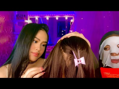 ASMR 😍 Girl Who Is OBSESSED With You Plays With Your Hair + Scalp Scratching RP | Soft Gum Chewing