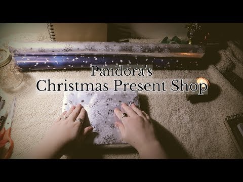 ASMR Pandora's Christmas Present Shop! Crinkles and Tapping [Binaural]