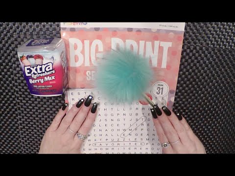 ASMR Gum Chewing Word Search | Tingly Whisper for Relaxation, Studying, Background