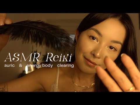 ASMR Reiki for Sleep | 3 Energy Clearings (Whispered, Smoke Cleanse, Crystal, Feather)